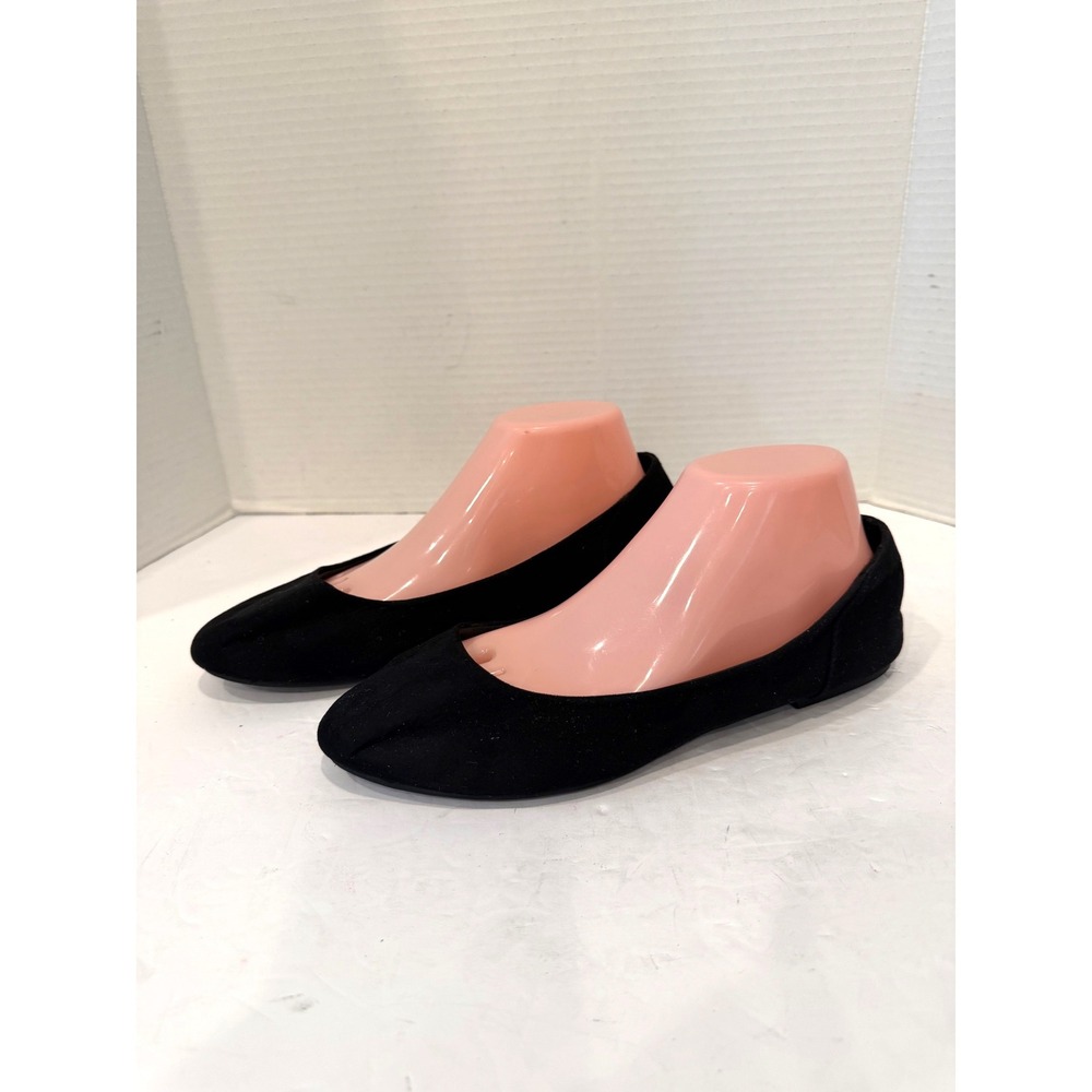 Torrid Black Wide Width Faux Suede Round Toe Slip On Ballet Flats 9W